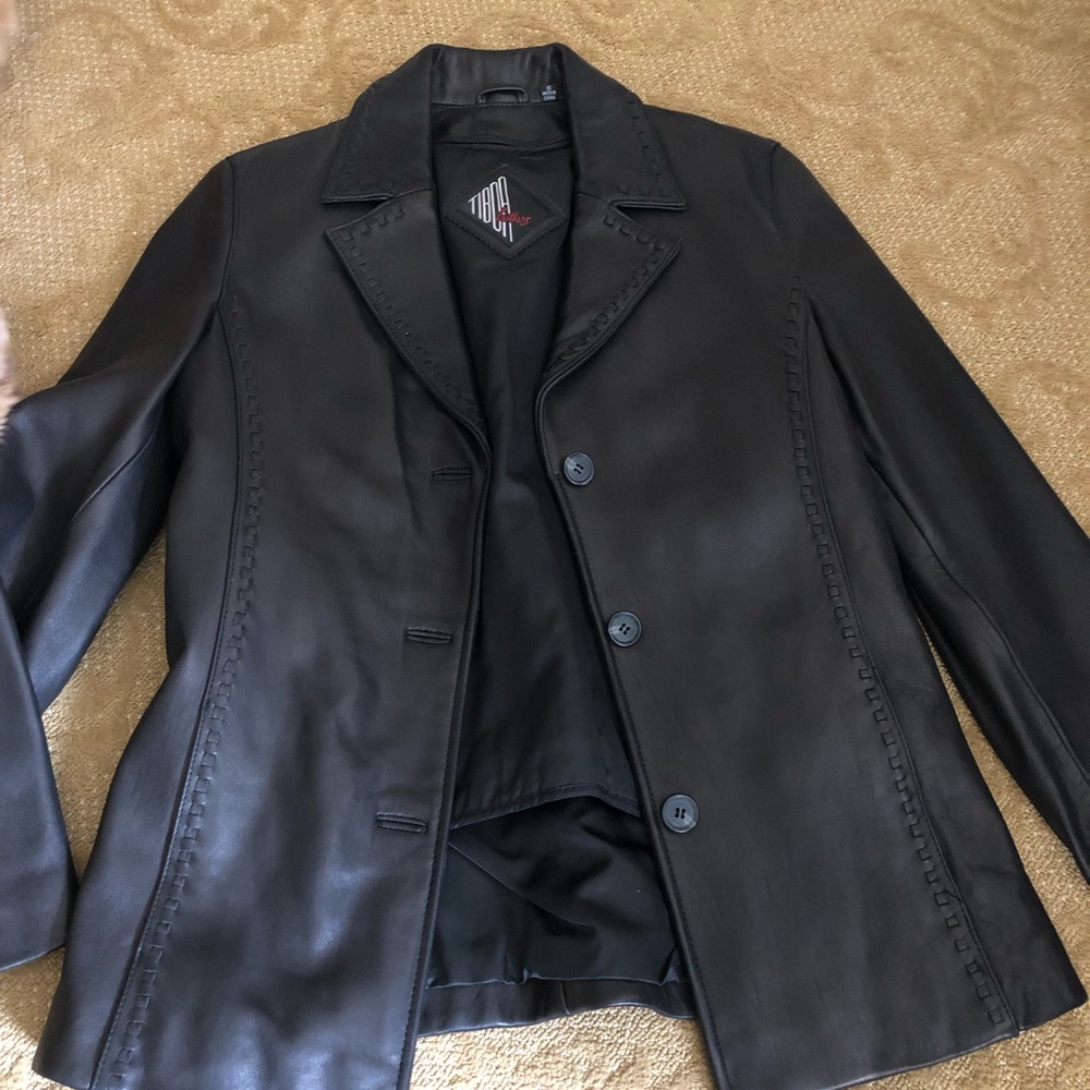 Tibor leather jacket ladies size small